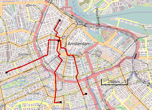 le chemin dans Amsterdam