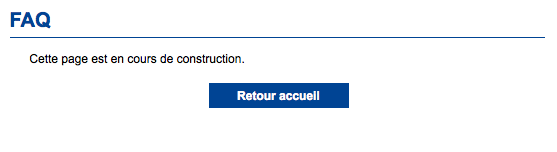 La page (vide) de FAQ de Monconsulat.gouv.fr