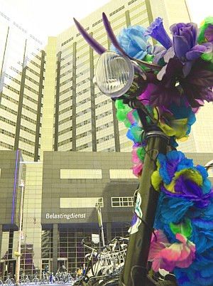 Centre des impôts et fleurs